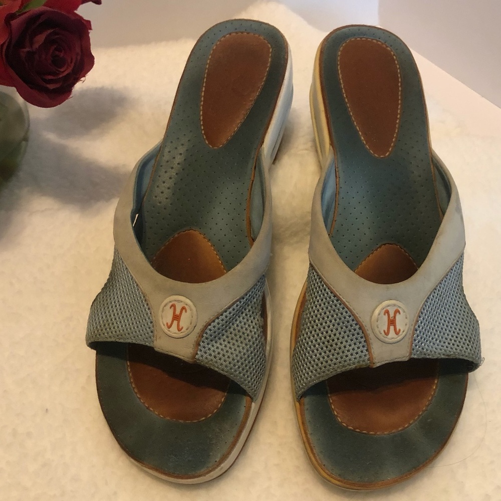 Cole Haan Blue NikeAir Slides Sandals Sz 9.5